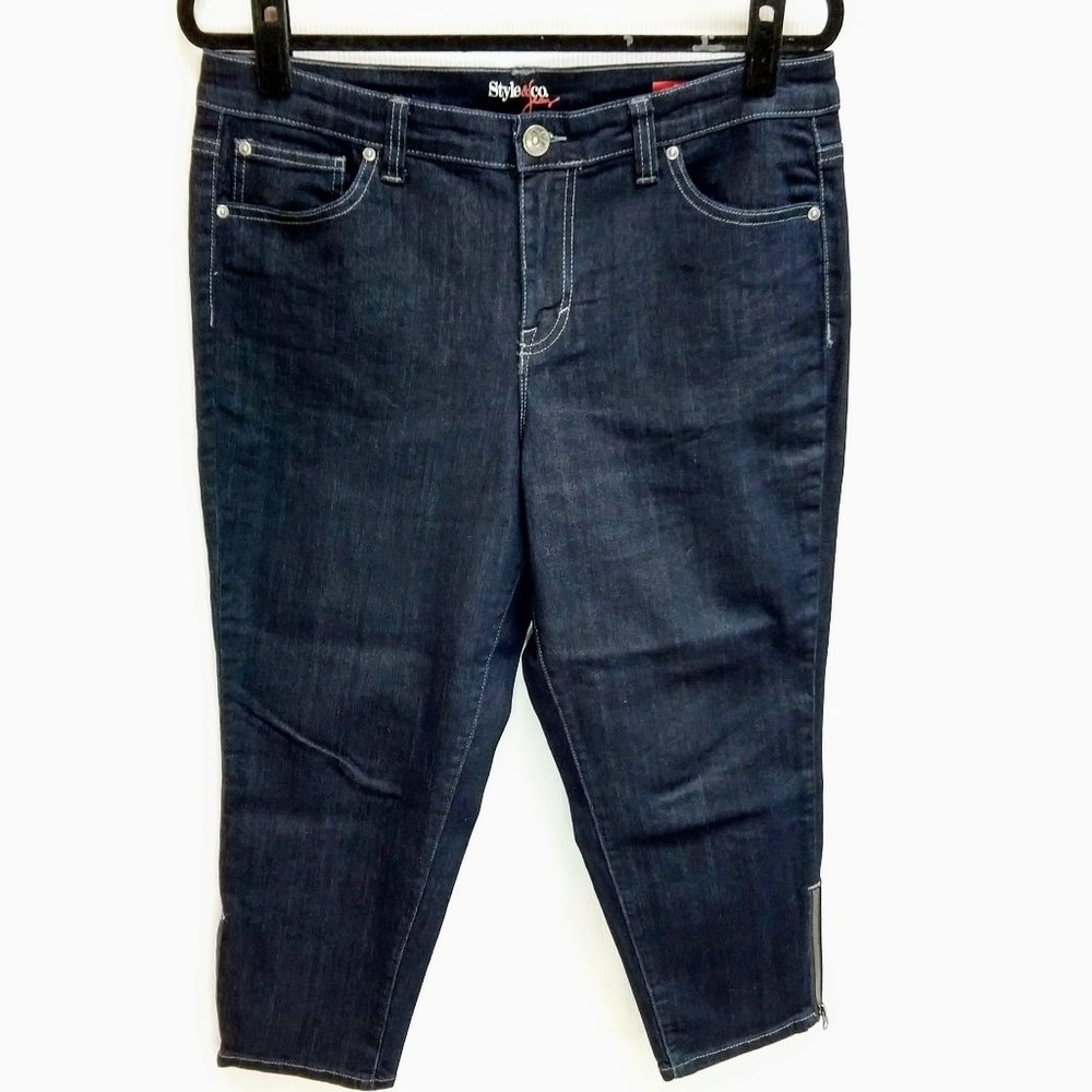 Style & Co Zipper  Crop Jeans Curvy Fit NWOT